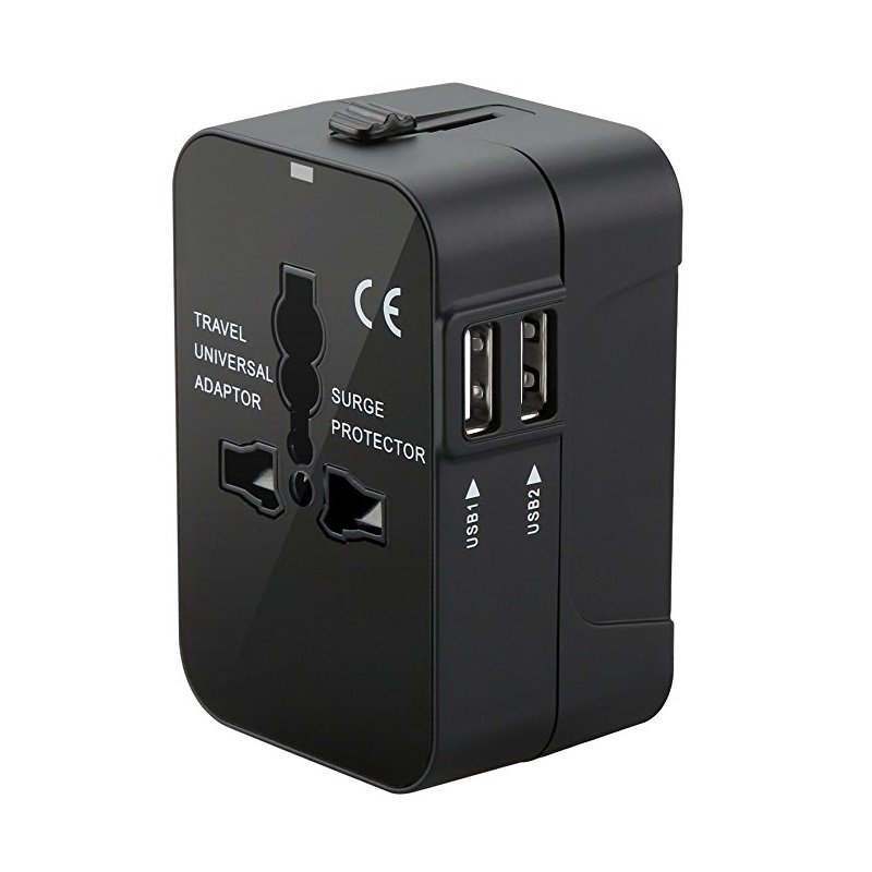 RRTRAVEL International Universal 한 세계 여행 어댑터 벽 충전기 AC 전원 플러그 어댑터 Dual USB Charging Ports 대 한 USA EU 영국 AUS European 휴대 전화 Laptop